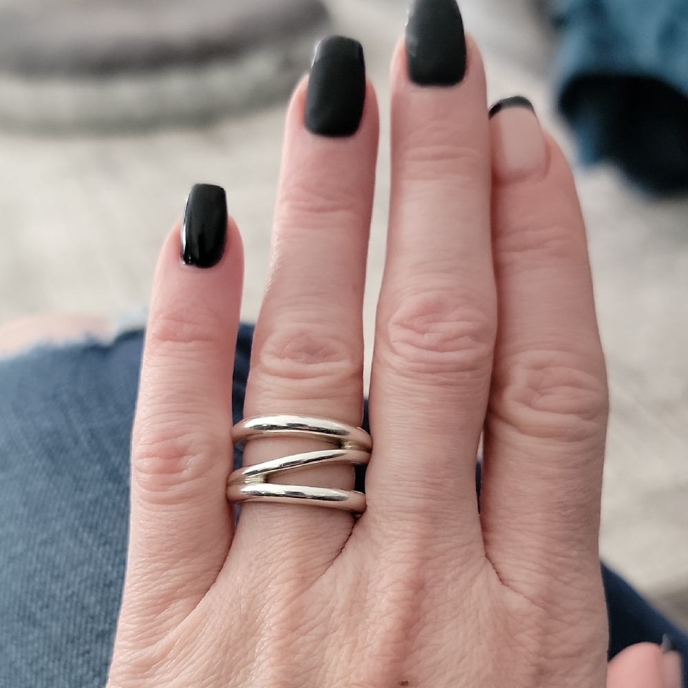 Tiffany & Co. Zig Zag Band Ring - Sterling Silver Size 6 - Picture 12 of 12